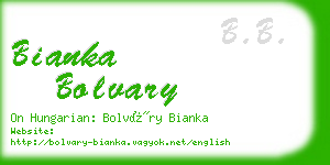 bianka bolvary business card